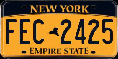 NY license plate FEC2425
