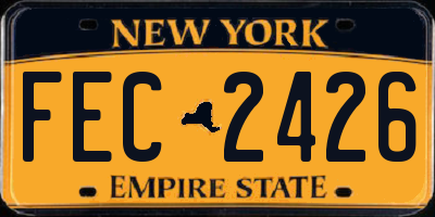 NY license plate FEC2426