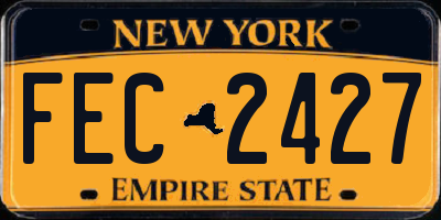 NY license plate FEC2427