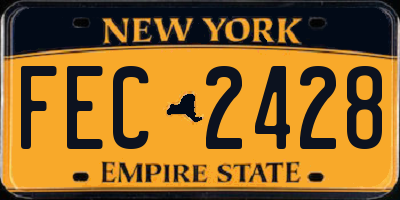 NY license plate FEC2428