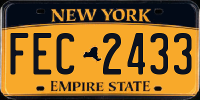 NY license plate FEC2433