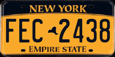 NY license plate FEC2438