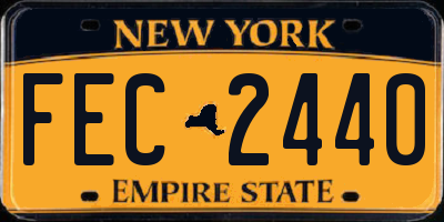 NY license plate FEC2440