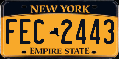 NY license plate FEC2443