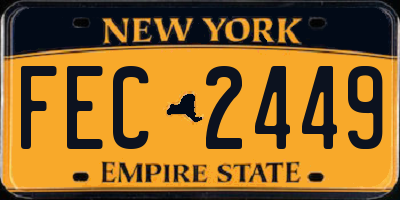 NY license plate FEC2449