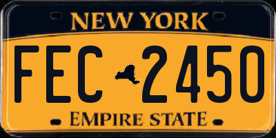 NY license plate FEC2450