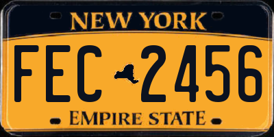 NY license plate FEC2456