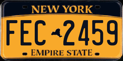 NY license plate FEC2459