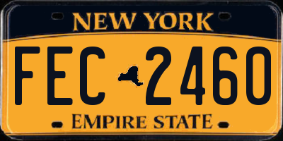 NY license plate FEC2460