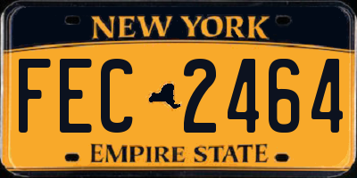 NY license plate FEC2464