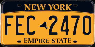 NY license plate FEC2470