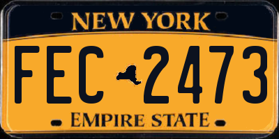NY license plate FEC2473