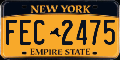 NY license plate FEC2475