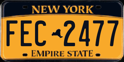 NY license plate FEC2477