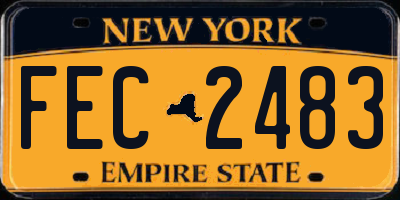 NY license plate FEC2483
