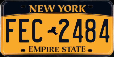 NY license plate FEC2484