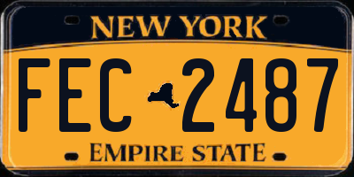 NY license plate FEC2487