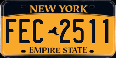NY license plate FEC2511