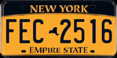 NY license plate FEC2516