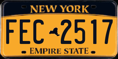 NY license plate FEC2517