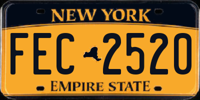 NY license plate FEC2520