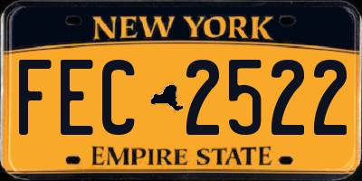 NY license plate FEC2522