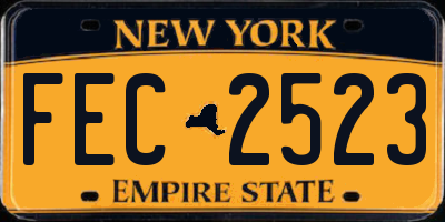 NY license plate FEC2523