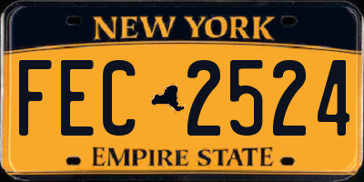 NY license plate FEC2524