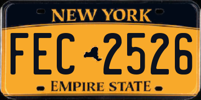 NY license plate FEC2526