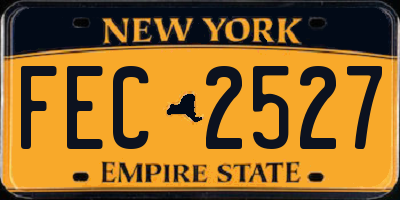 NY license plate FEC2527
