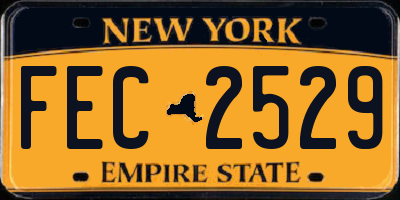 NY license plate FEC2529