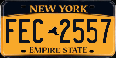 NY license plate FEC2557