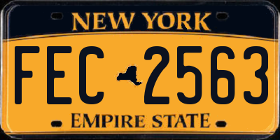 NY license plate FEC2563