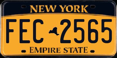 NY license plate FEC2565