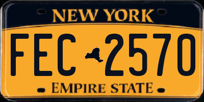 NY license plate FEC2570