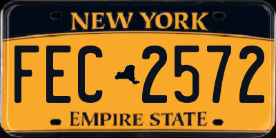 NY license plate FEC2572