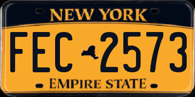 NY license plate FEC2573