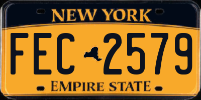 NY license plate FEC2579