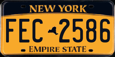 NY license plate FEC2586
