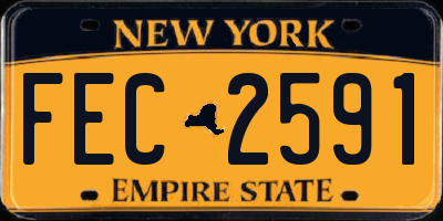 NY license plate FEC2591