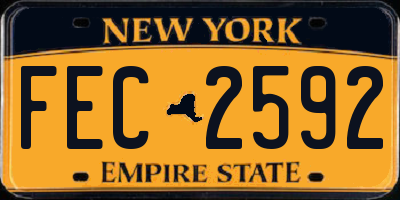 NY license plate FEC2592