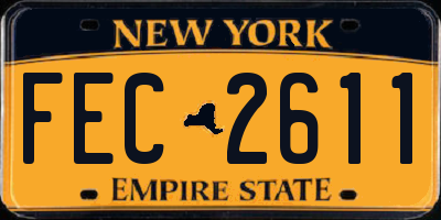 NY license plate FEC2611