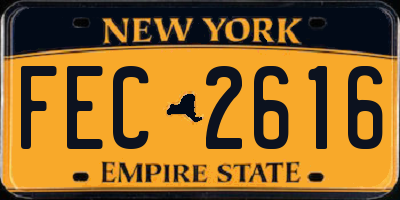 NY license plate FEC2616