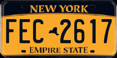 NY license plate FEC2617