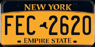NY license plate FEC2620