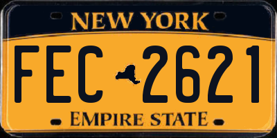 NY license plate FEC2621