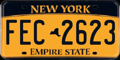 NY license plate FEC2623