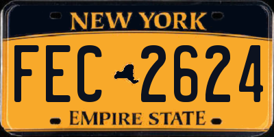 NY license plate FEC2624