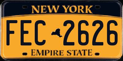 NY license plate FEC2626