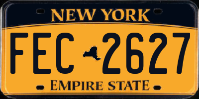 NY license plate FEC2627